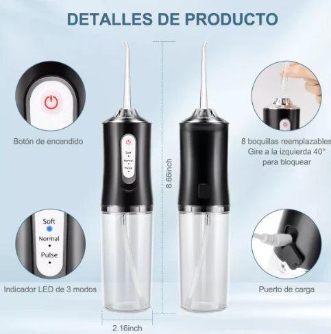 Irrigador Bucal Portátil - Limpiador de Dientes Plus